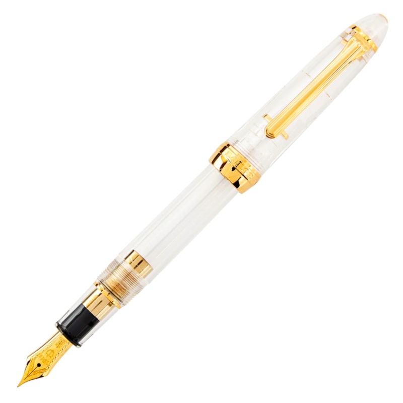 Sailor 1911L Fountain Pen - Transparent with Gold Trim