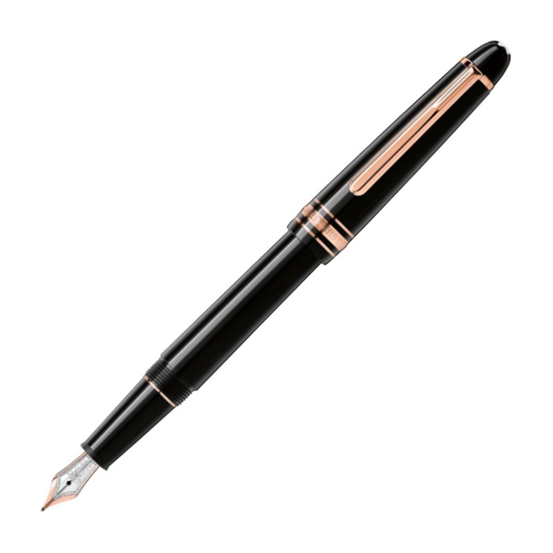 Montblanc Fountain Pen - Black with Rose Gold Trim (Meisterstck Classique)