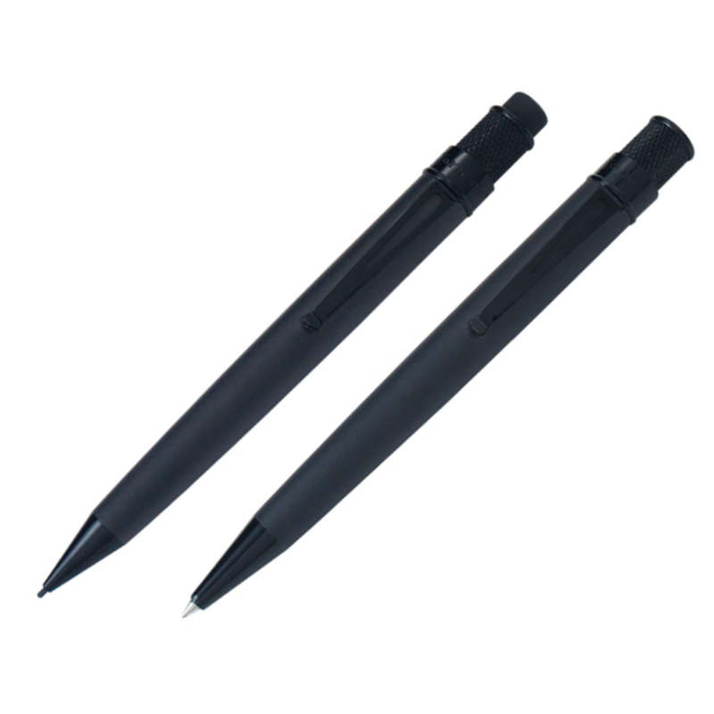 Retro 51 Tornado Gift Set - Stealth (Rollerball and Pencil 1.15mm)