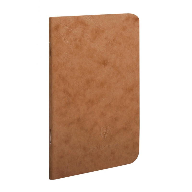 Clairefontaine #73416 Life. unplugged Lined Staplebound Notebook (3.5 x 5.5) - Tan