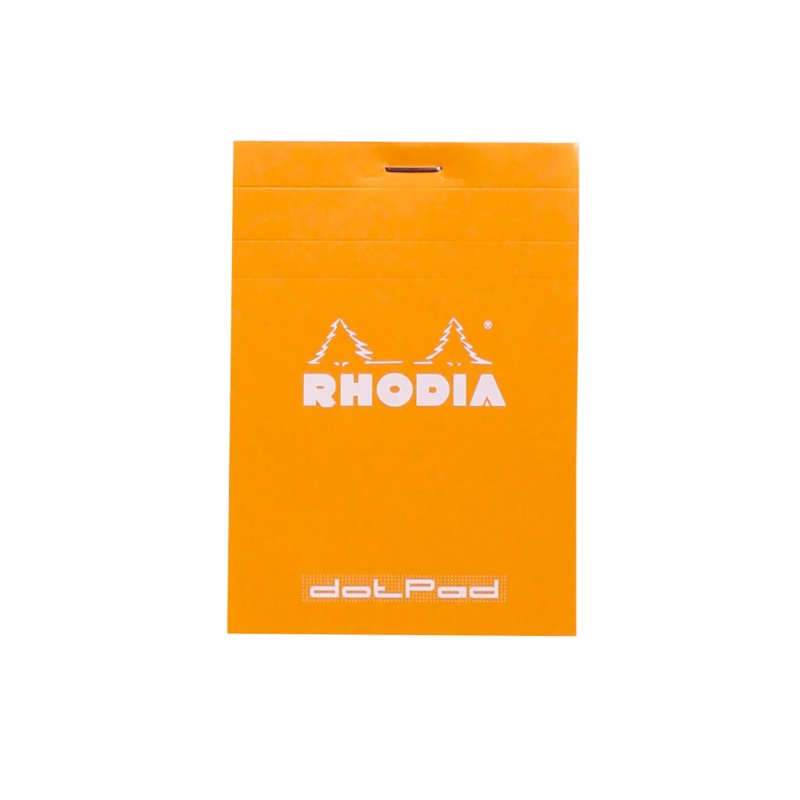 Rhodia #12 Top Staplebound Dot Grid A7+ Notepad - Orange