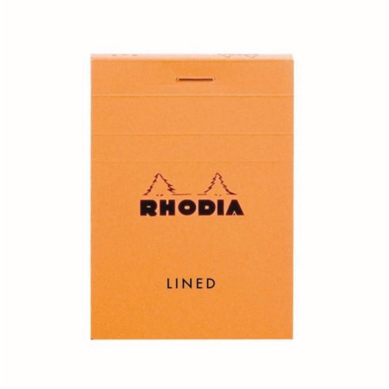 Rhodia #12 Top Staplebound Lined A7+ Notepad - Orange