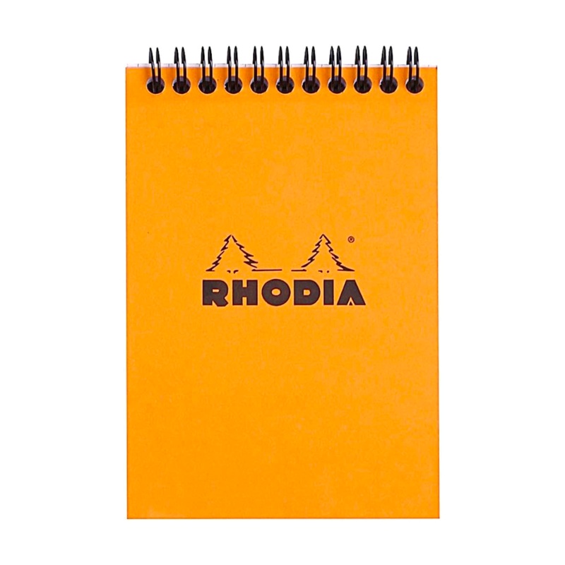 Rhodia #13 Top Wirebound Graph A6 Notepad - Orange
