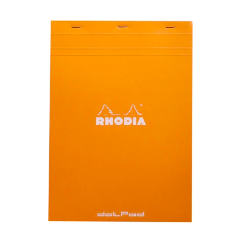 Rhodia #19 Top Staplebound A4+ Dot Grid Notepad - Orange