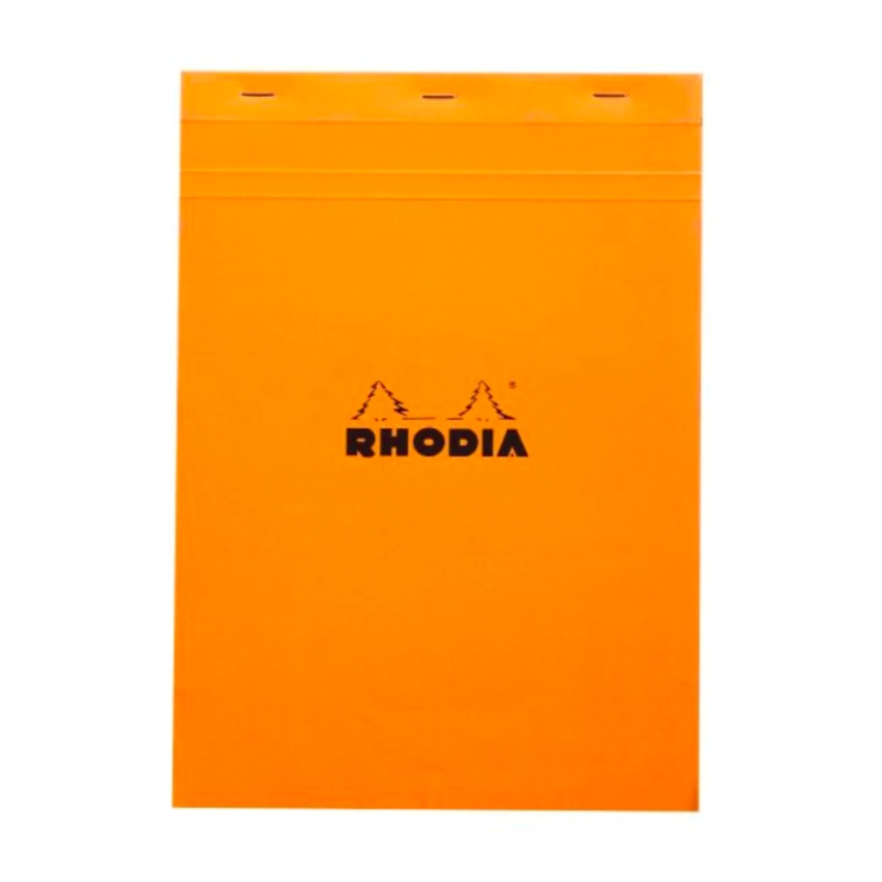 Rhodia R Premium #18 Top Staplebound A4 Blank Notepad - Orange