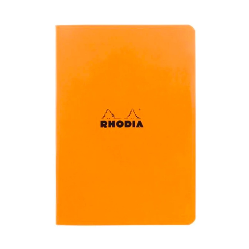 Rhodia Side Staplebound A4 Lined Notebook - Orange
