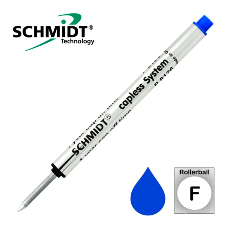 Schmidt Short Capless Rollerball Refills - Blue