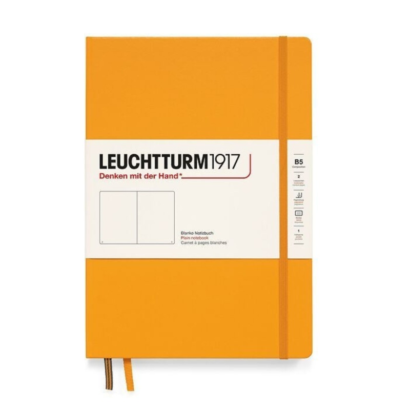 Leuchtturm1917 Composition B5 Hardcover Plain Notebook - Rising Sun