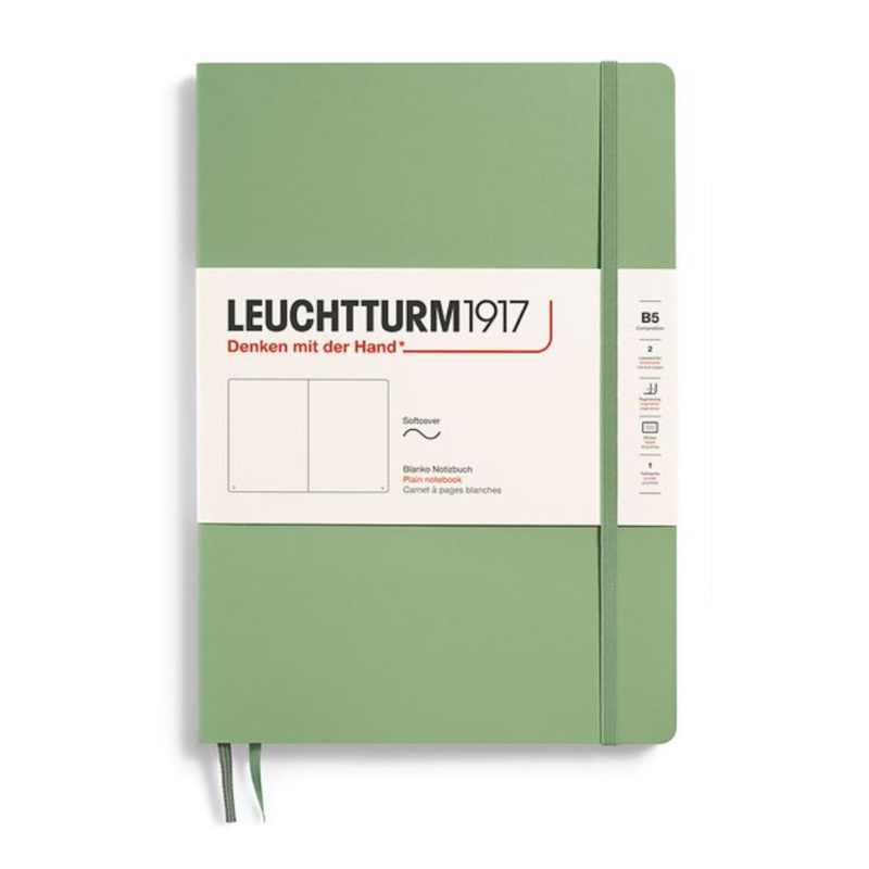 Leuchtturm1917 Composition B5 Softcover Plain Notebook - Sage