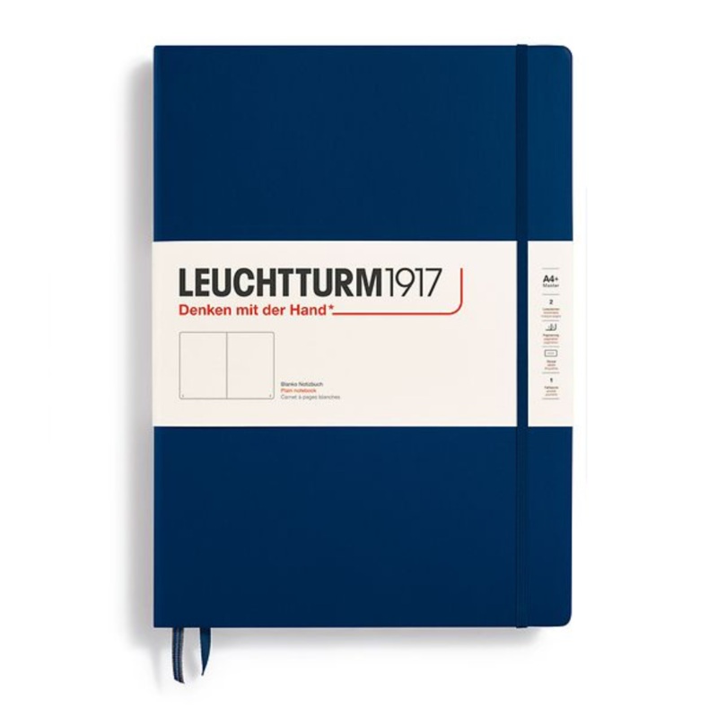 Leuchtturm1917 Master Classic A4+ Hardcover Plain Notebook - Navy