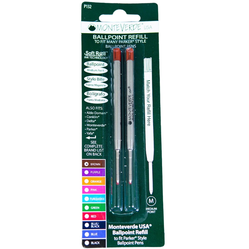 Parker Ballpoint Refill by Monteverde USA - Brown Medium (2 ea)