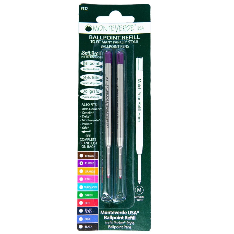 Parker Ballpoint Refill by Monteverde USA - Purple Medium (2 ea)