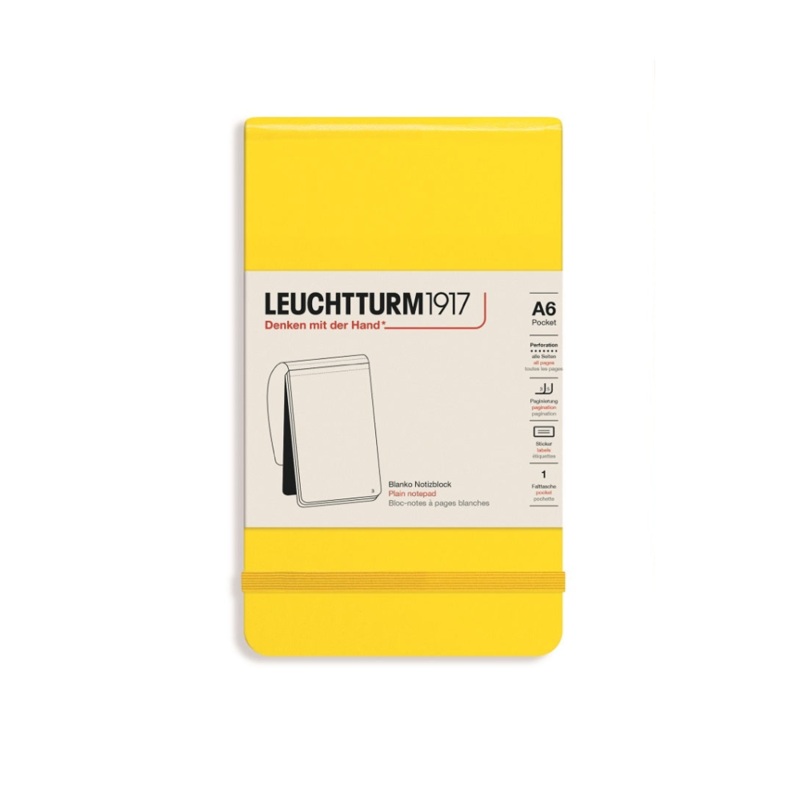 Leuchtturm1917 A6 Pocket Hardcover Plain Notepad - Lemon (Discontinued)