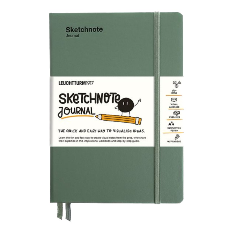Leuchtturm1917 Sketchnote A5 Medium Hardcover Journal - Olive