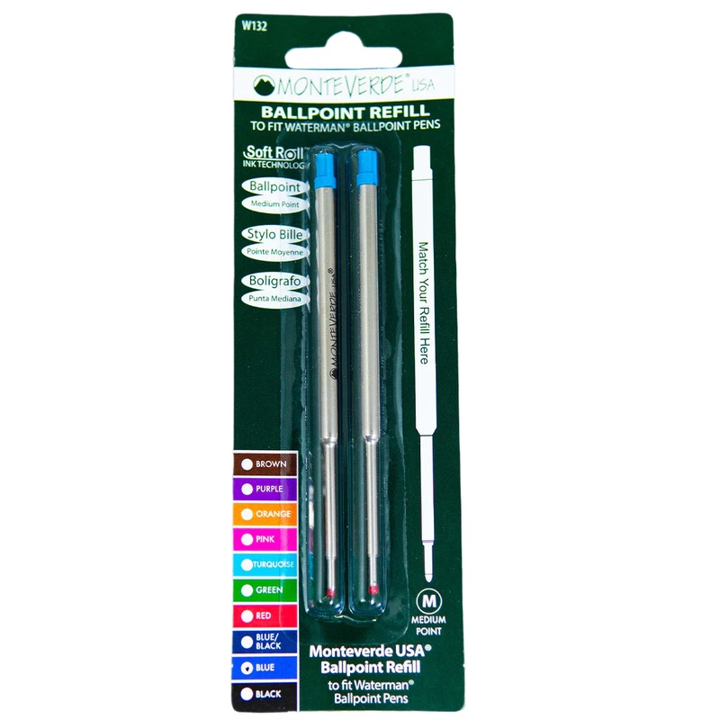 Waterman Ballpoint Refill by Monteverde USA - Blue Medium (2 ea)