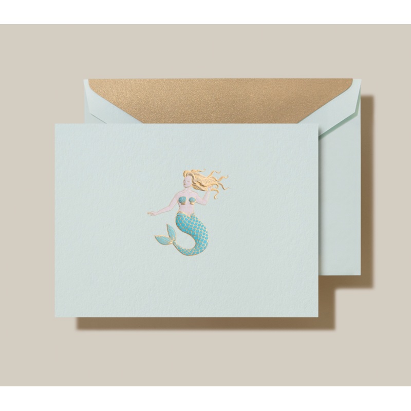 Crane Beach Glass Mermaid Note