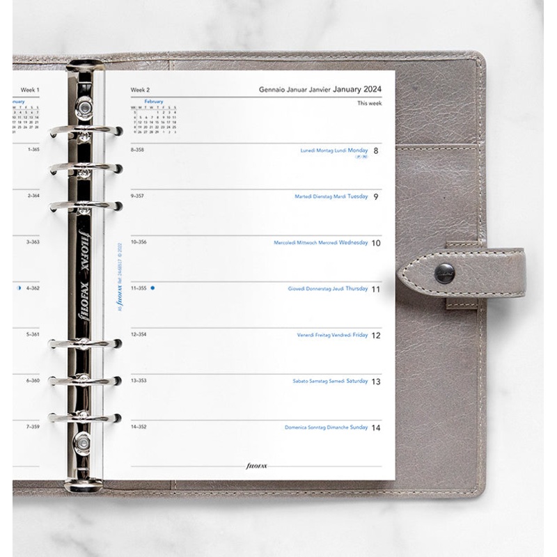 Filofax 2024 A5 Week on One Page - Diary without Notes