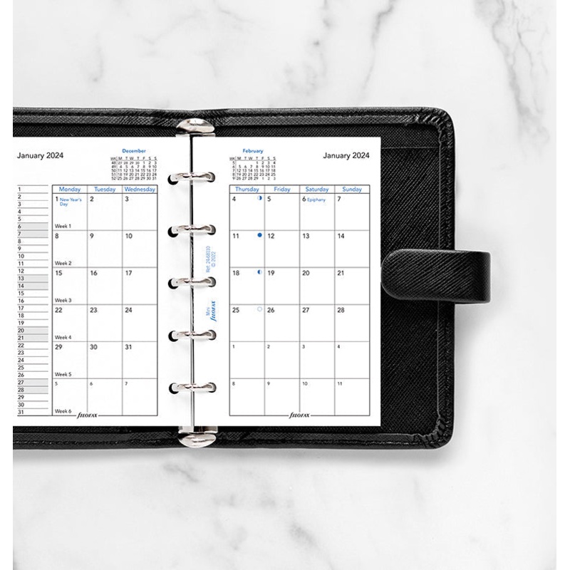 Filofax 2024 Mini Month on Two Pages Planner