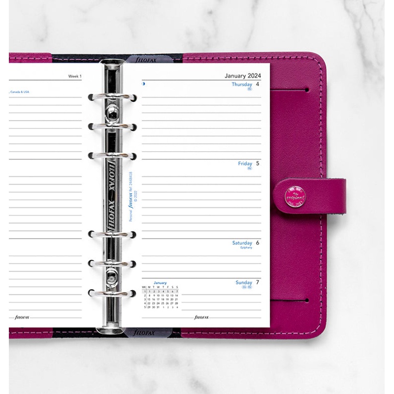 Filofax 2024 Personal Week on Two Pages Lined Planner