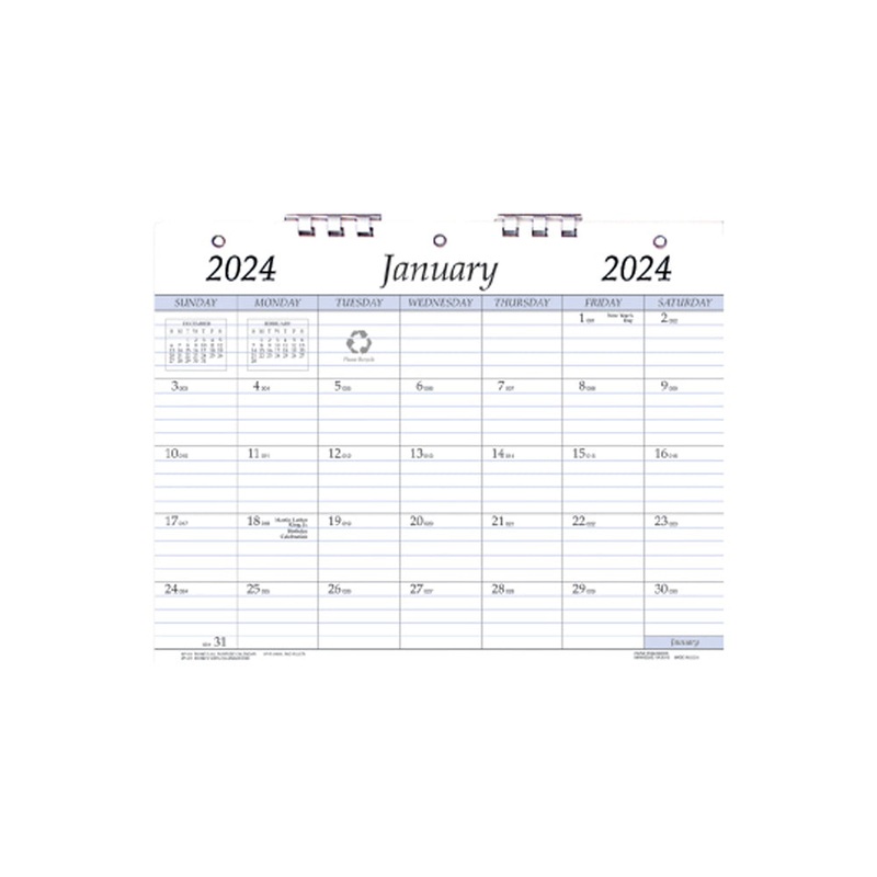 Payne 2024 3 Hole Punched Monthly Calendar (8.5" x 11")
