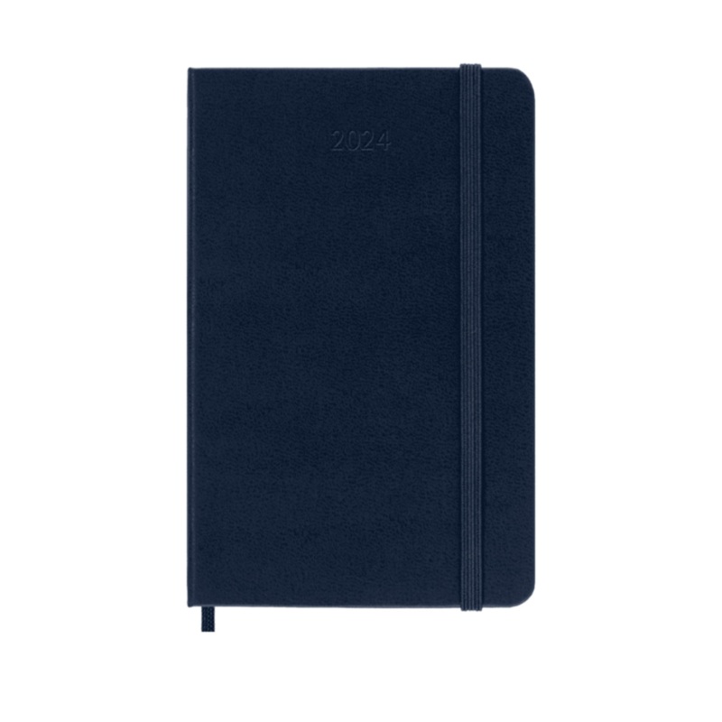 Moleskine 2024 Large Hardcover Classic Daily Planner - Sapphire Blue