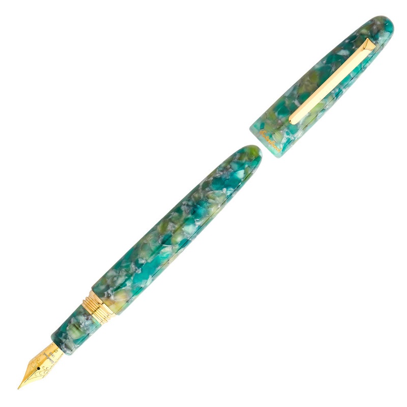 Esterbrook Estie Oversized Fountain Pen - Sea Glass with Gold Trim
