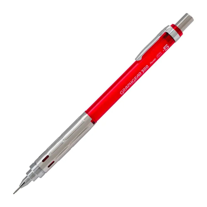 Pentel GraphGear 300 Premium Mechanical Pencil - .5mm Red