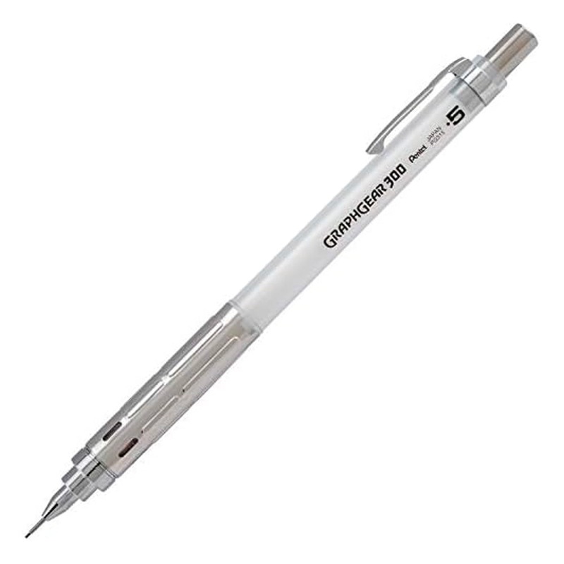 Pentel GraphGear 300 Premium Mechanical Pencil - .5mm White
