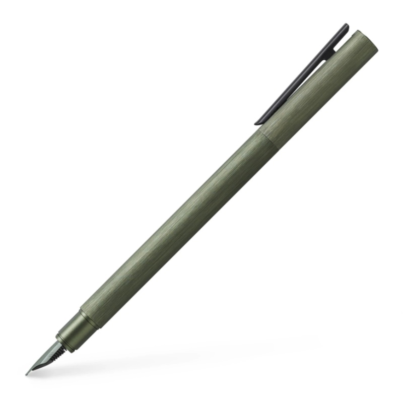 Faber-Castell NEO Slim Fountain Pen - Aluminum Olive Green