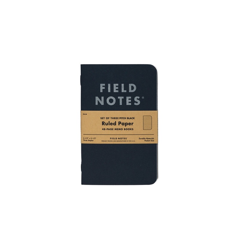 Field Notes Pitch Black Memo Book - Dot-Graph (3-Pack)