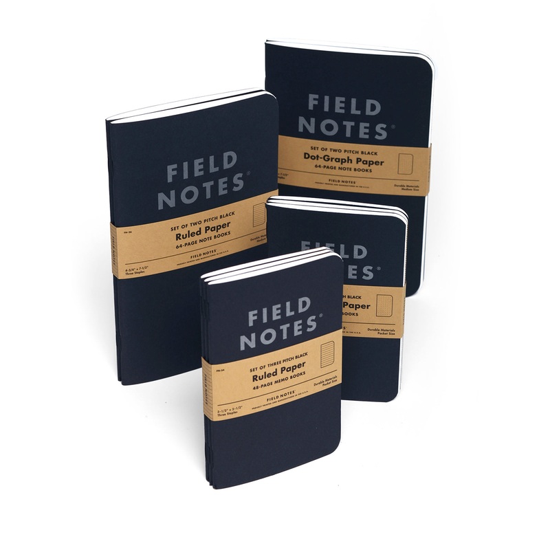 Field Notes Pitch Black Notebook - Ruled (2-Pack)