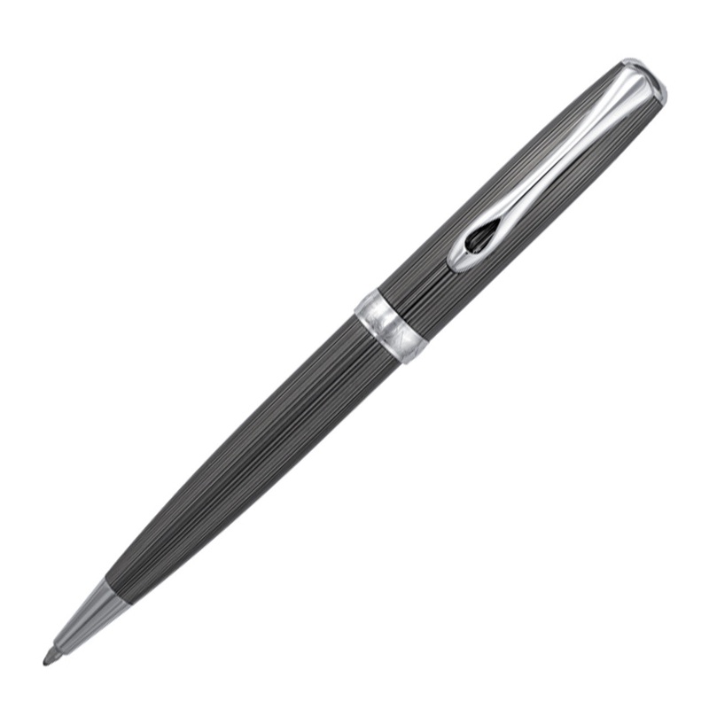 Diplomat Excellence A2 Ballpoint - Black Lacquer with Chrome Trim