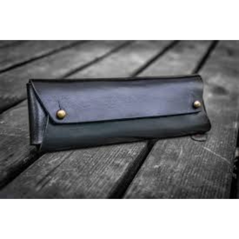 Galen Leather The Student Pencil Case - Black