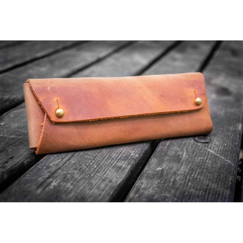 Galen Leather The Student Pencil Case - Crazy Horse Tan