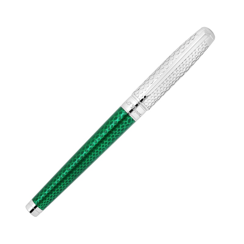 S.T. Dupont Line D Eternity Snake Green Fountain Pen (Limited Edition)