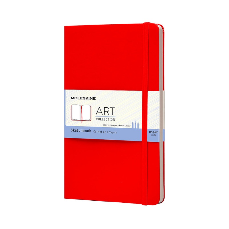 Moleskine Large Hardcover Art Collection Sketchbook - Scarlet Red