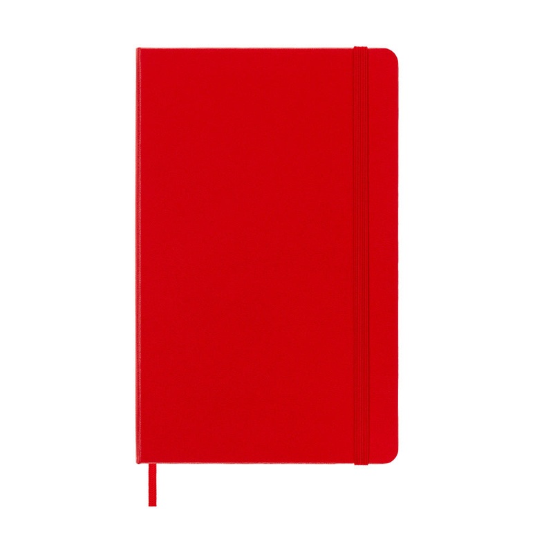Moleskine Large Hardcover Classic Expanded Ruled Notebook - Scarlet Red