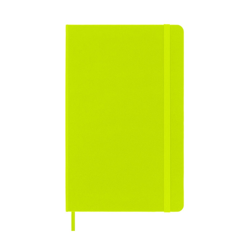 Moleskine Large Hardcover Classic Plain Notebook - Lemon Green