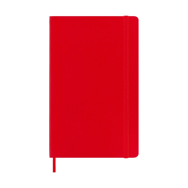 Moleskine Large Softcover Classic Plain Notebook - Scarlet Red