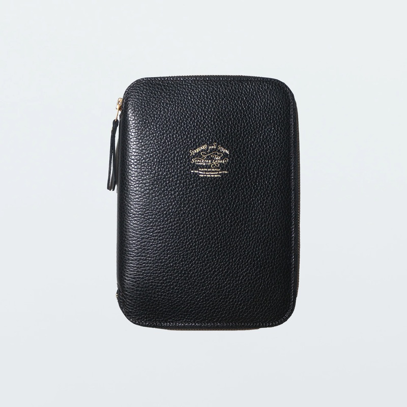 The Superior Labor Toscana Leather A5 Zip Organizer - Black