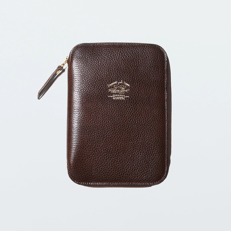 The Superior Labor Toscana Leather A5 Zip Organizer - Brown