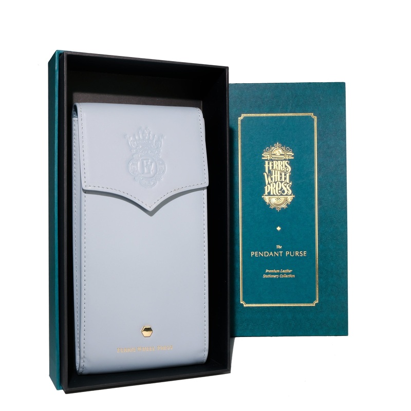Ferris Wheel Press Leather Stationery Collection The Pendant Purse - Light Blue