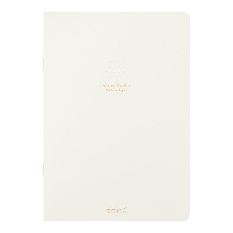 Midori Soft Color A5 Dotted Notebook - White