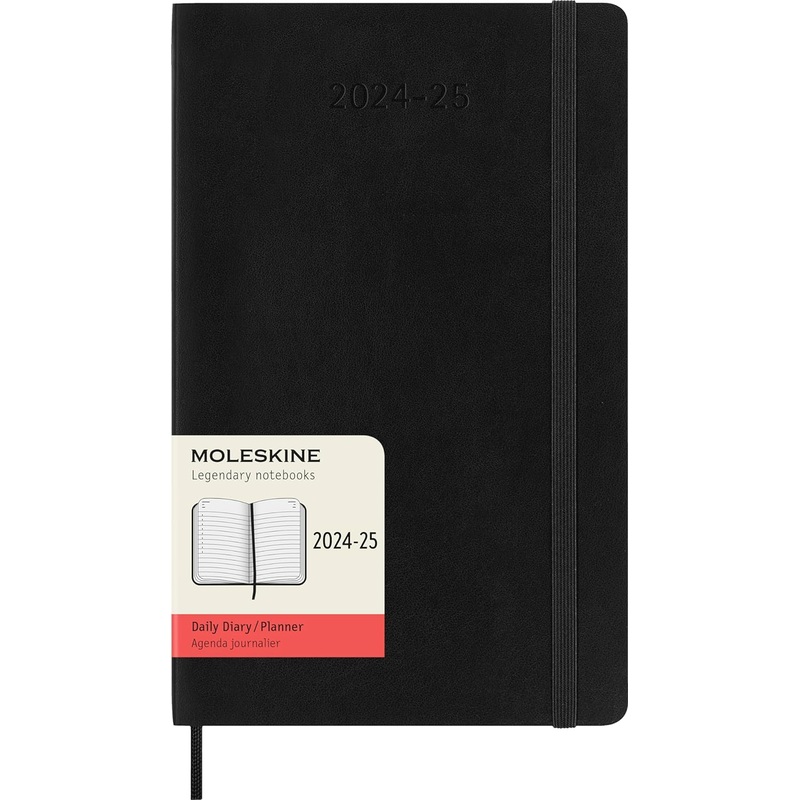 Moleskine 2024-2025 Large Classic Softcover Weekly 18 Month Calendar - Black (5"x8.25")