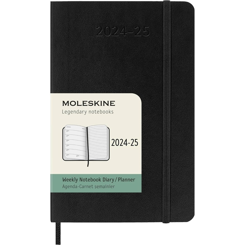 Moleskine 2024-2025 Pocket Classic Softcover Weekly 18 Month Calendar - Black (3.5"x5.5")