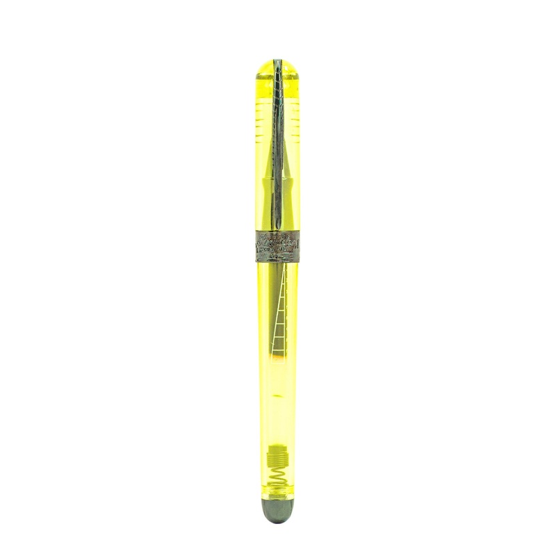 Pineider Avatar UR Demo with Black Trim Fountain Pen - Lemon