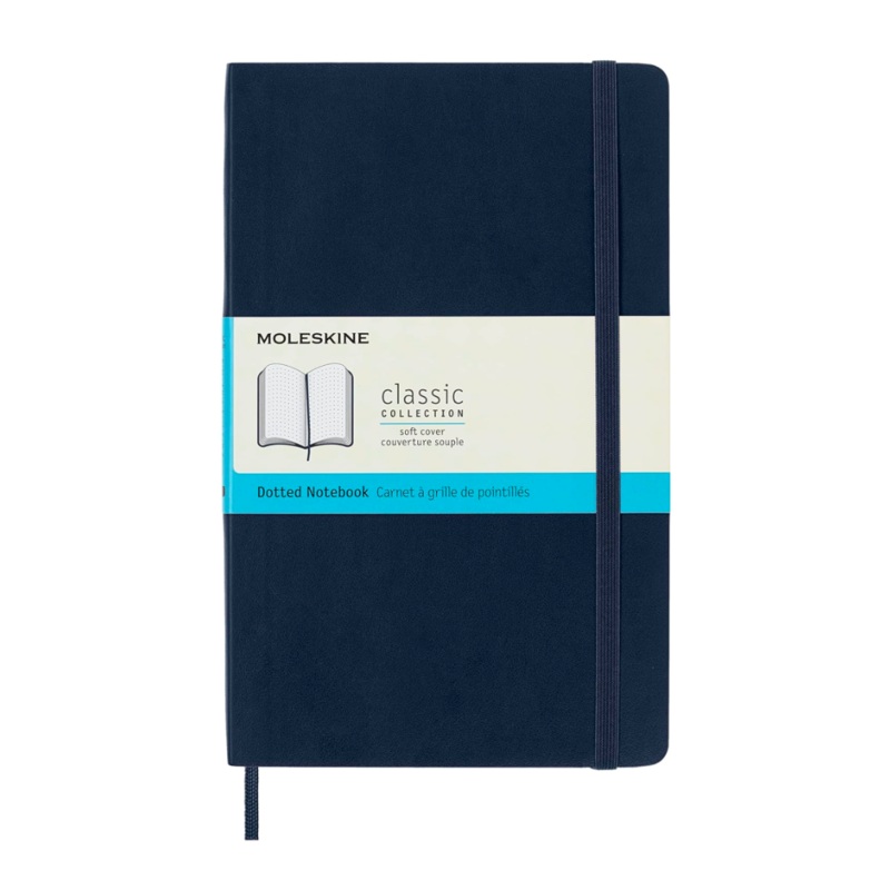 Moleskine Large Softcover Classic Dotted Notebook - Sapphire Blue