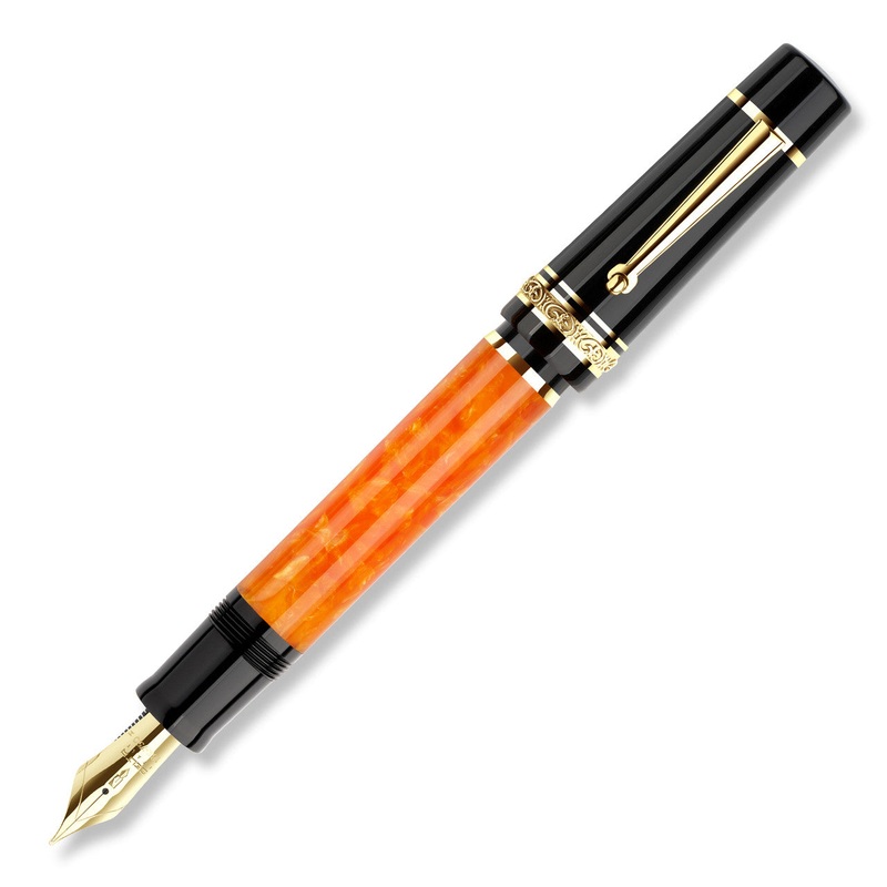 Delta DV Original Oversize Fountain Pen with Gold Trim (Cartridge/Converter/Eyedropper)
