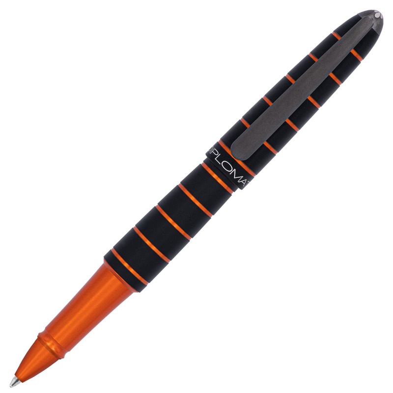 Diplomat Elox Ring Rollerball - Black and Orange