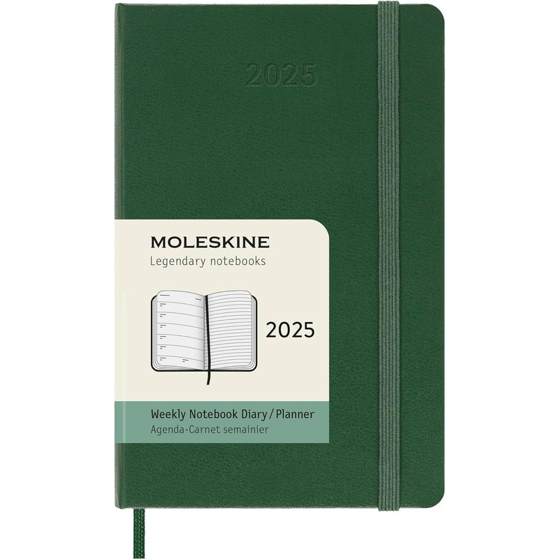 Moleskine 2025 Pocket Hardcover Weekly Calendar - Myrtle Green